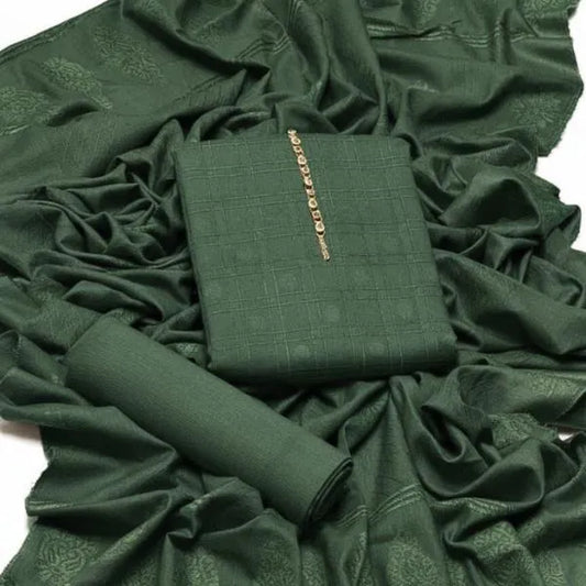 3 Pcs Women's Unstitched Embroidered Suit