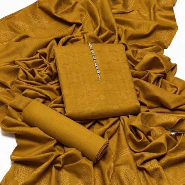 3 Pcs Women's Unstitched Embroidered Suit