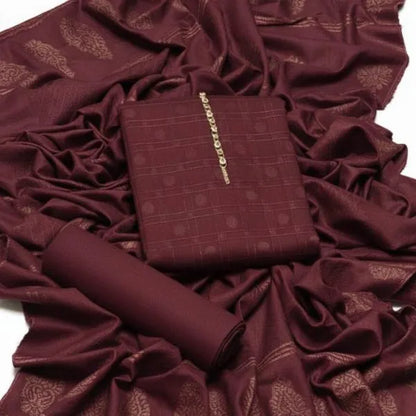 3 Pcs Women's Unstitched Embroidered Suit