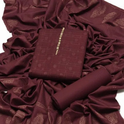 3 Pcs Women's Unstitched Embroidered Suit